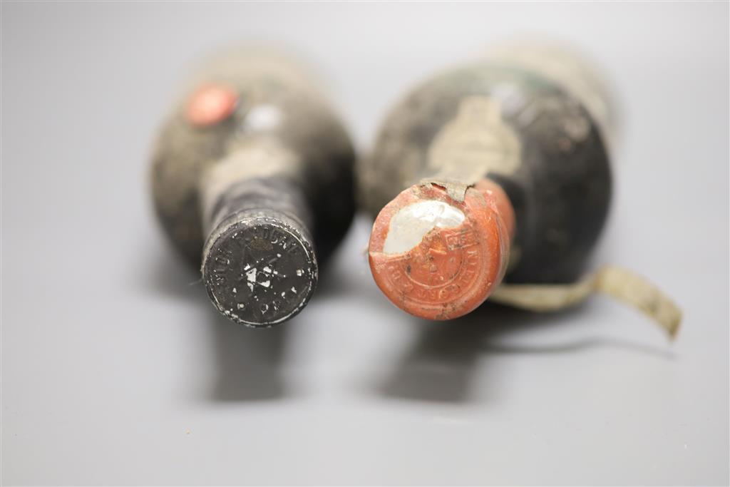 A bottle of Porto Colheita 1952 and a bottle of Taylors late bottled vintage port 1988